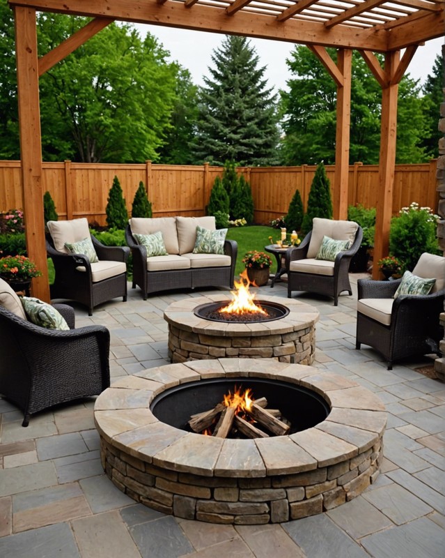 Add a fire pit or outdoor fireplace for warmth and ambiance