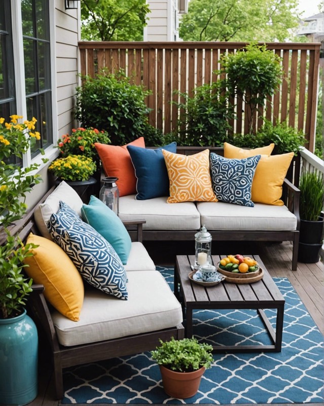 Add a Pop of Color with Outdoor Pillows