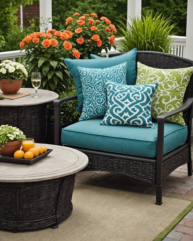 Add outdoor pillows and throws for comfort