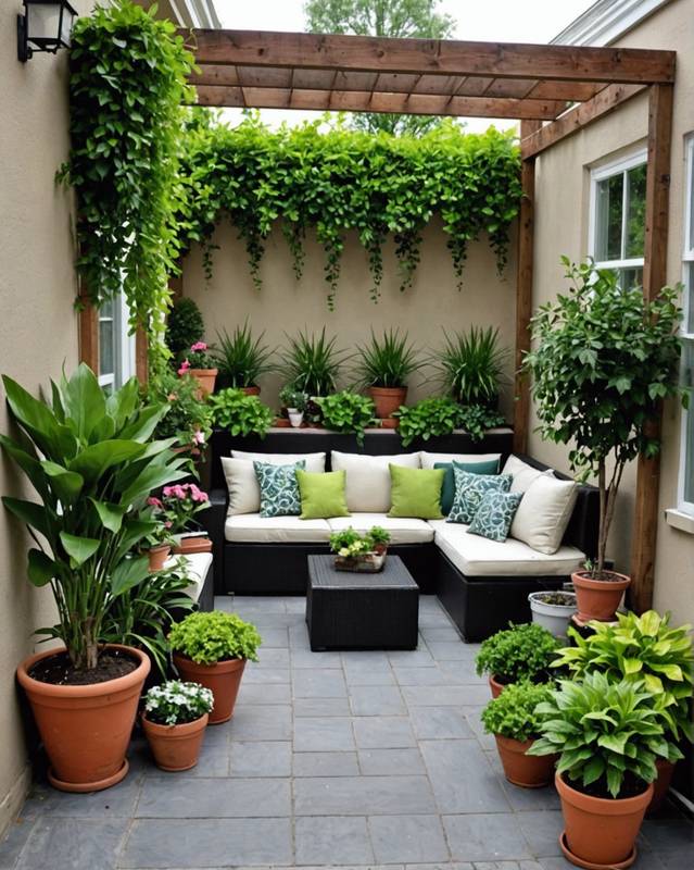 Arrange Potted Plants for Greenery