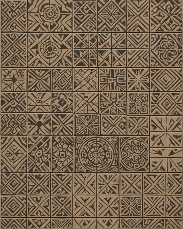 Aztec Pattern Porcelain Tiles from Bedrosians Tile & Stone