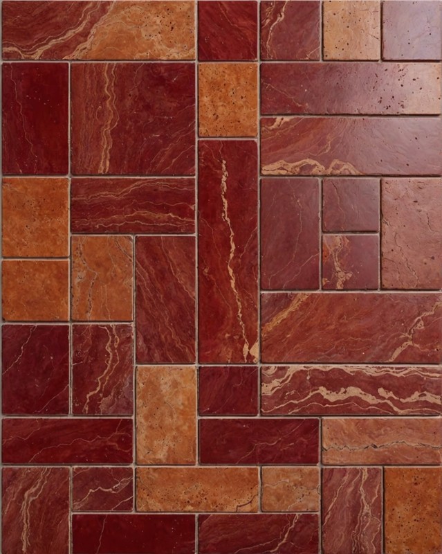 Bordeaux Red Travertine Tiles