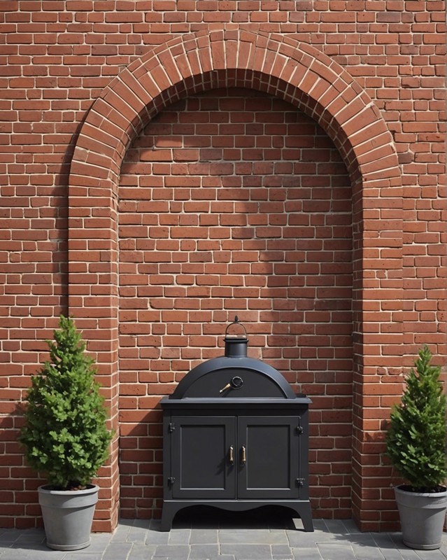 Brick Wall with Arched Niche