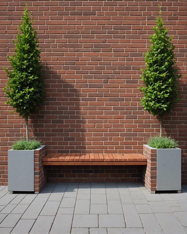 Brick Wall with Integral Bench