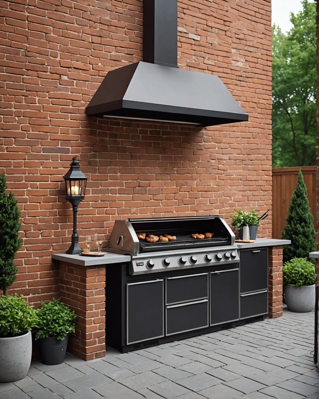 Brick Wall with Integrated Grill