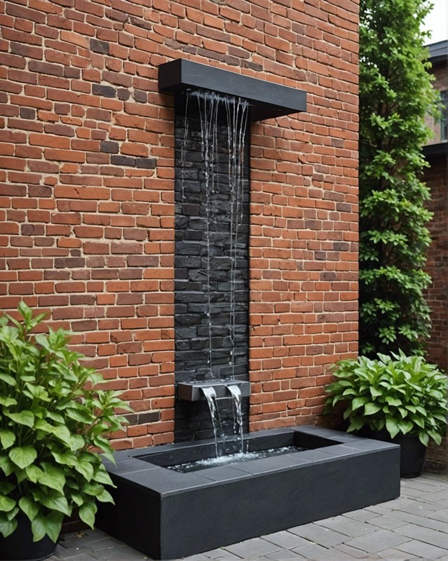 Brick Wall with Water Feature