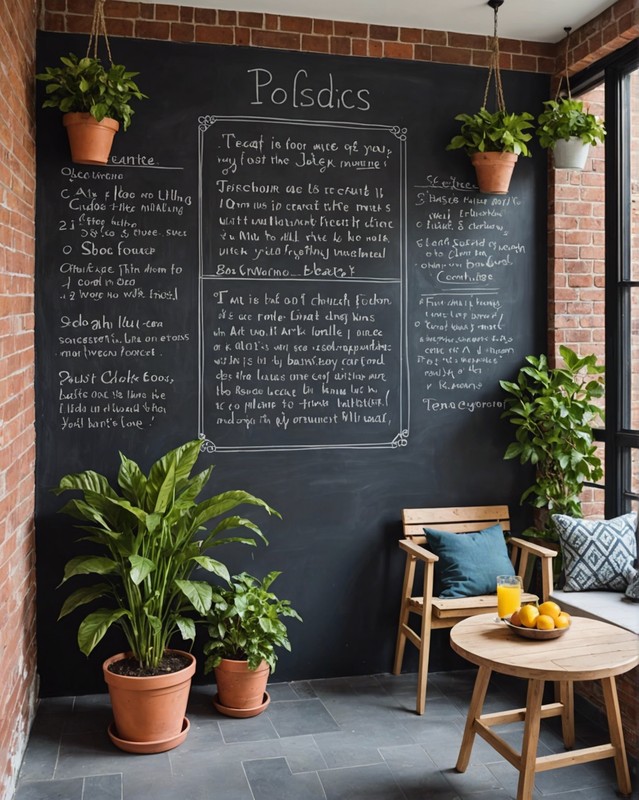 Chalkboard Wall for Messages