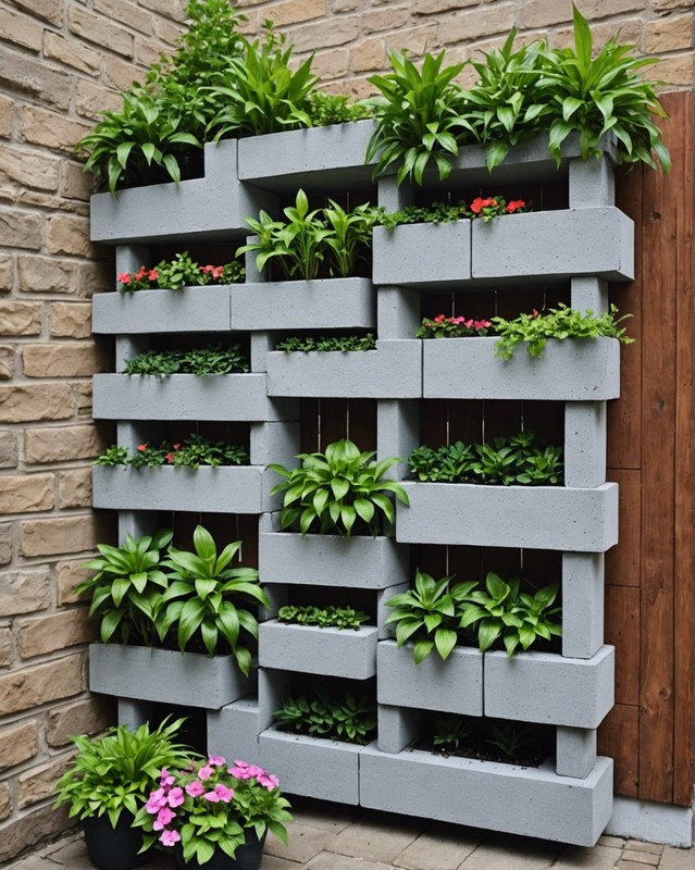 Cinder Block Vertical Garden