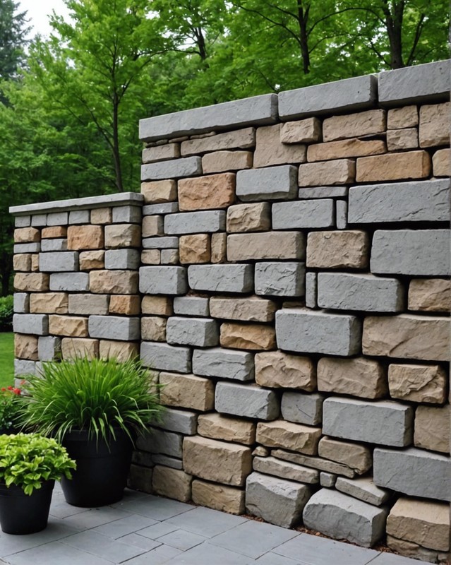 Concrete and Stone Wall