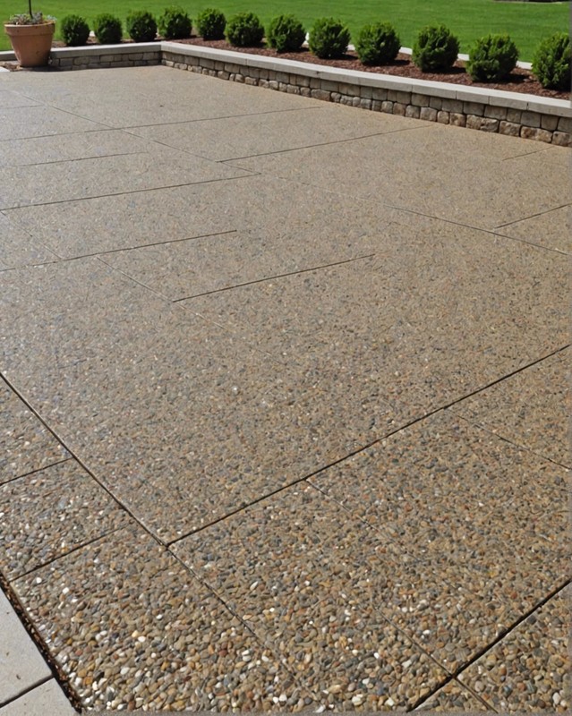 Concrete Patio with Exposed Aggregate Finish