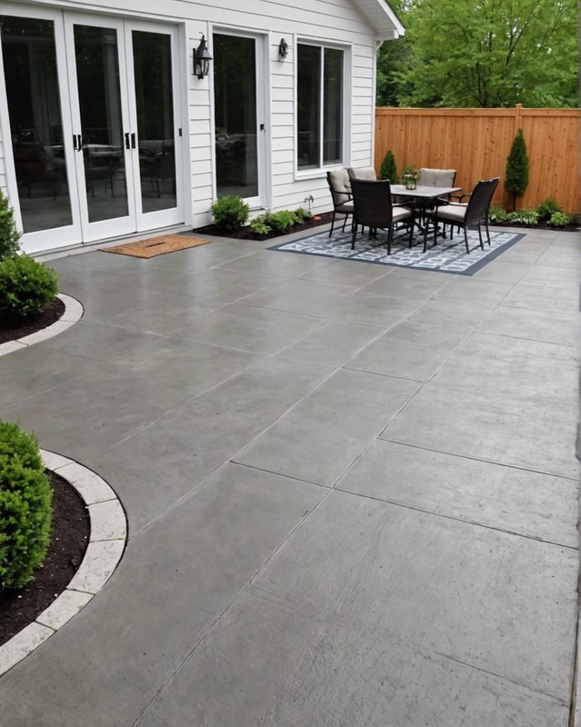 Concrete Patio with Smooth Finish