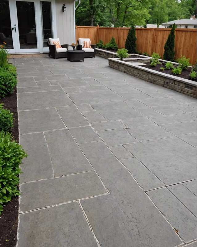 Concrete Patio with Textured Finish