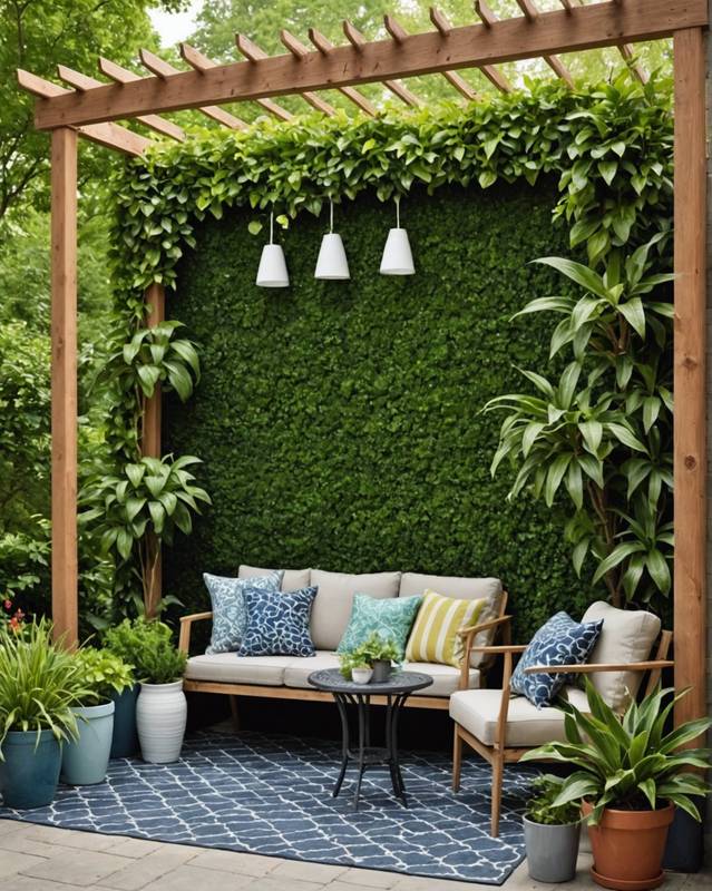 Create a Privacy Screen with Plants or Fabric