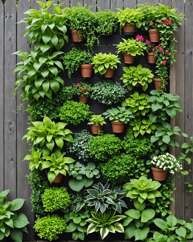 Create a vertical garden on a wall or fence