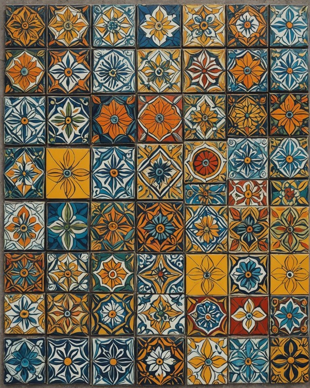 Decoupaged tiles