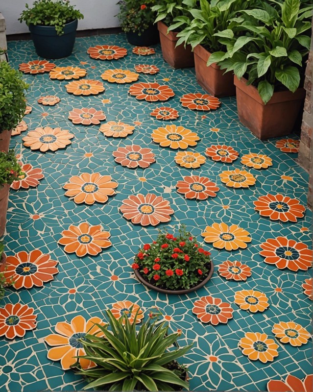 Floral tiles