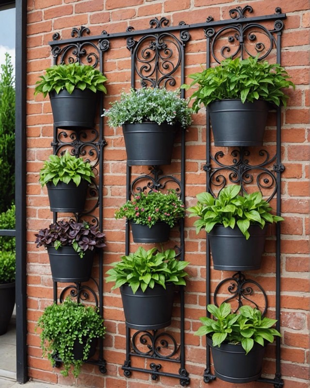 Forged Iron Wall Planters