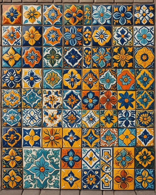 Hand-painted tiles