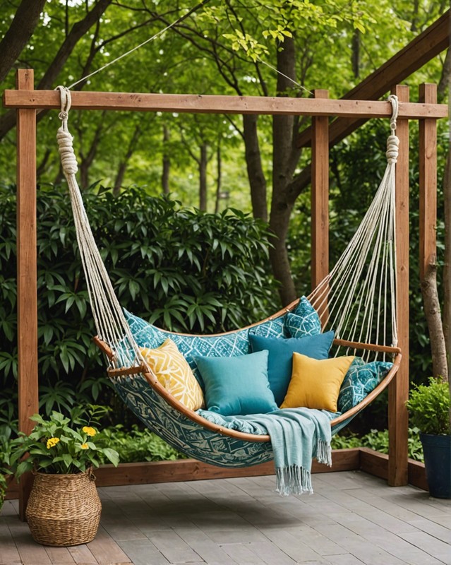 Hang a hammock or swing for relaxation