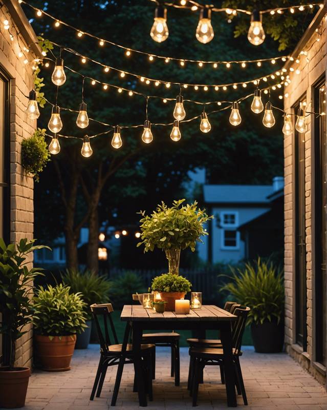 Hang String Lights for Evening Ambiance