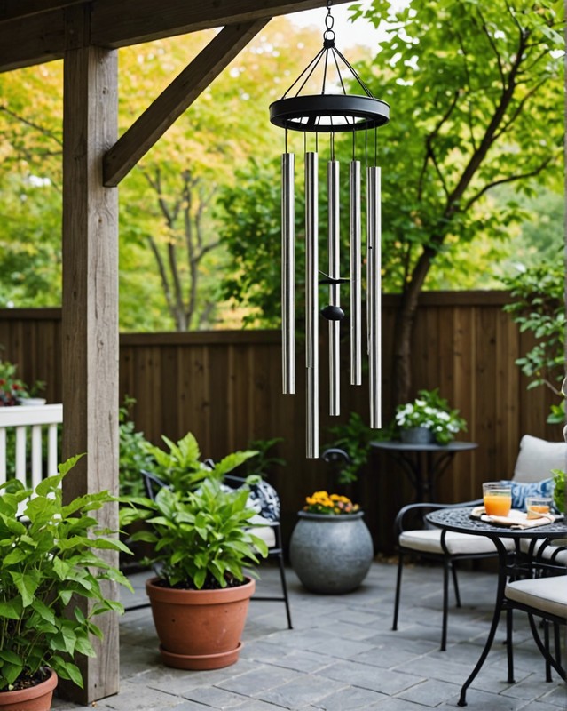 Hang wind chimes or other decorative elements
