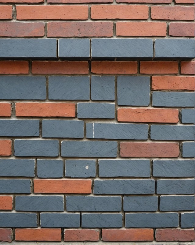 Herringbone Brick Wall with Bluestone Caps