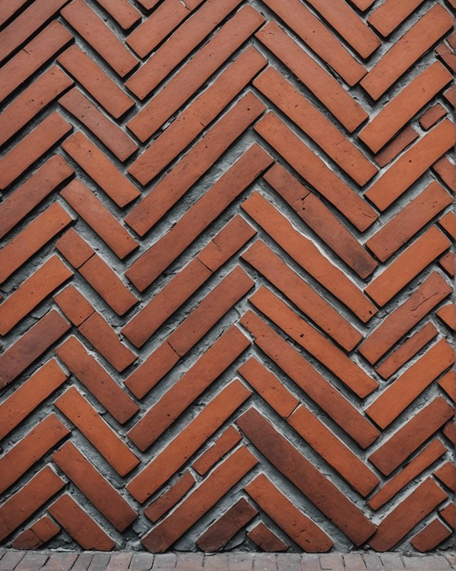 Herringbone Pattern Brick Wall
