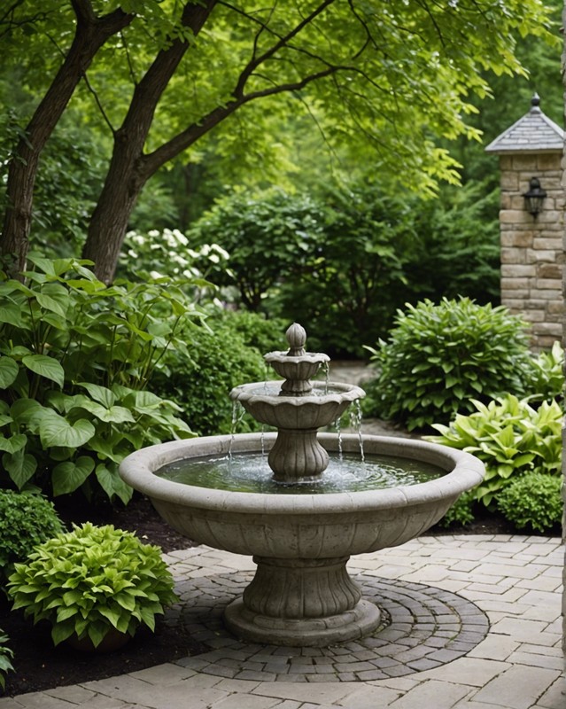 Install a fountain for the soothing sound of flowing water