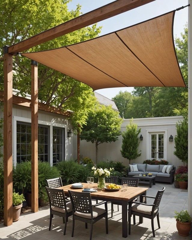 Install a shade sail for sun protection