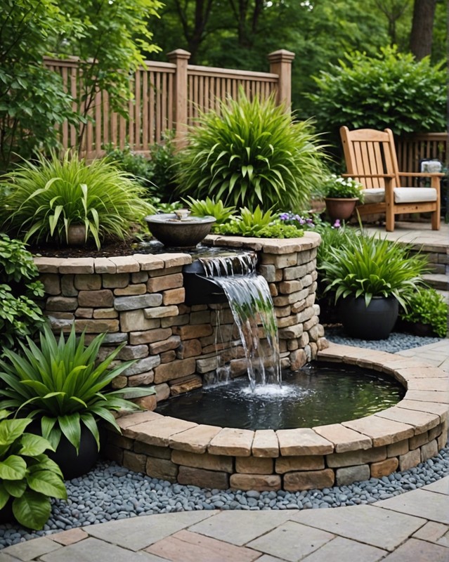 Install a water feature with calming sounds
