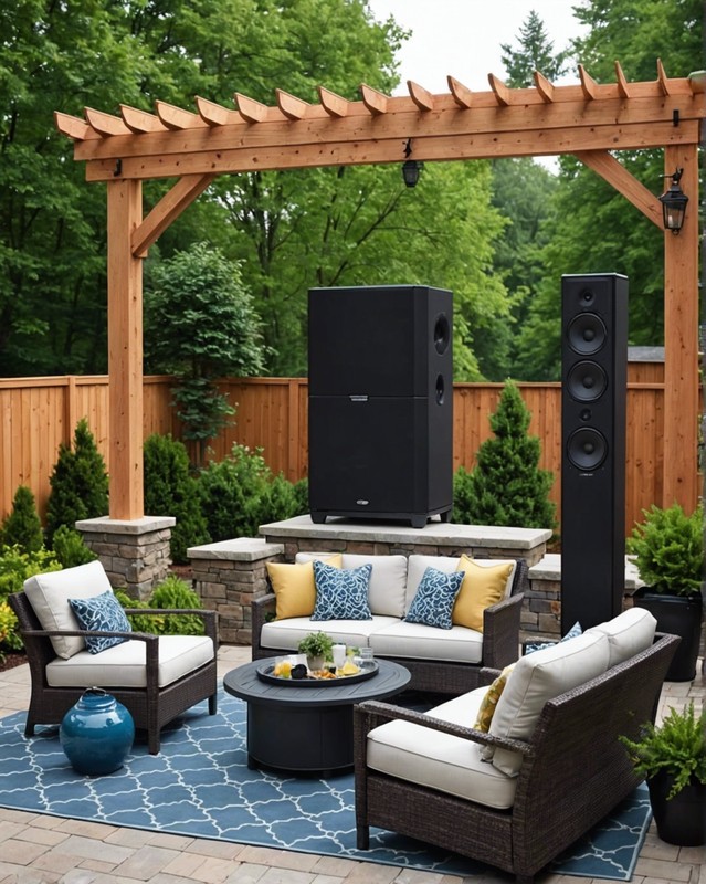 Install an outdoor sound system for music and entertainment