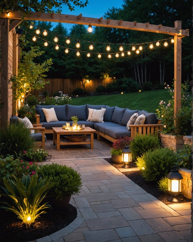 Install solar-powered lights for safety and ambiance