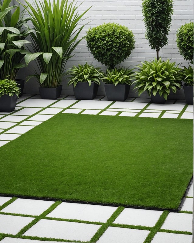 Install white artificial grass