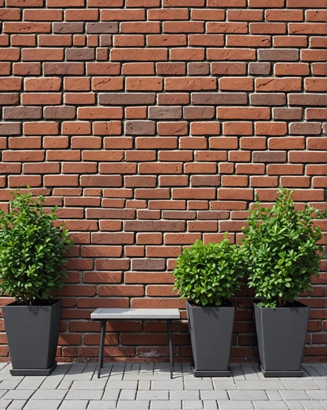 Low Brick Wall with Capped Posts
