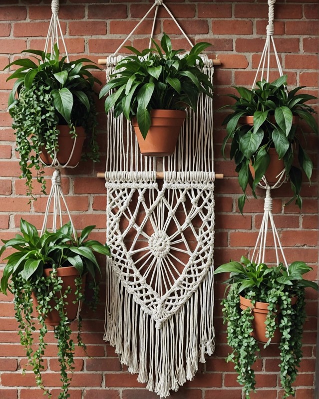 Macrame Wall Hanger with Plants