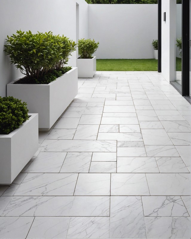Opt for white marble tiles