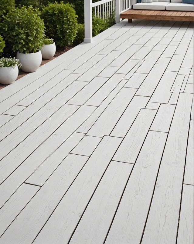 Paint a wooden deck white