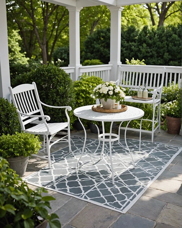 Paint outdoor furniture white