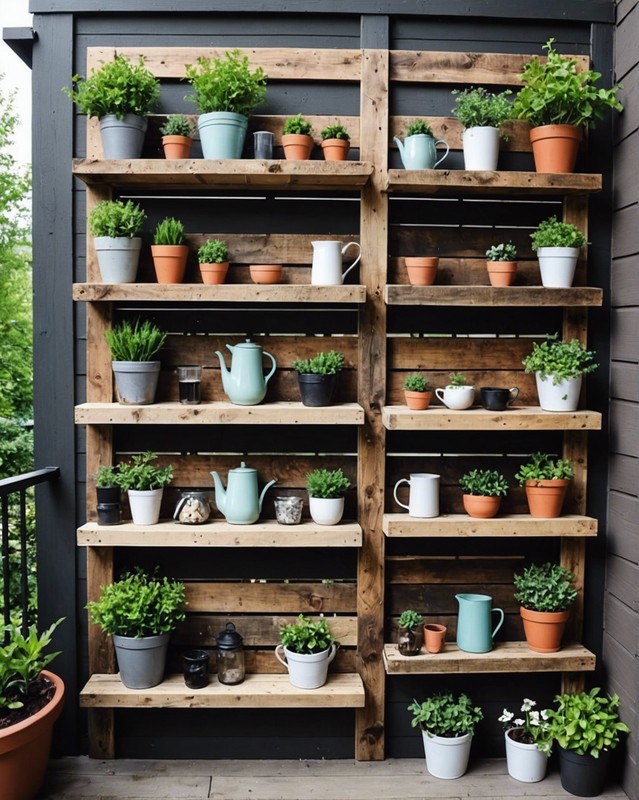 Pallet Wall with Shelves