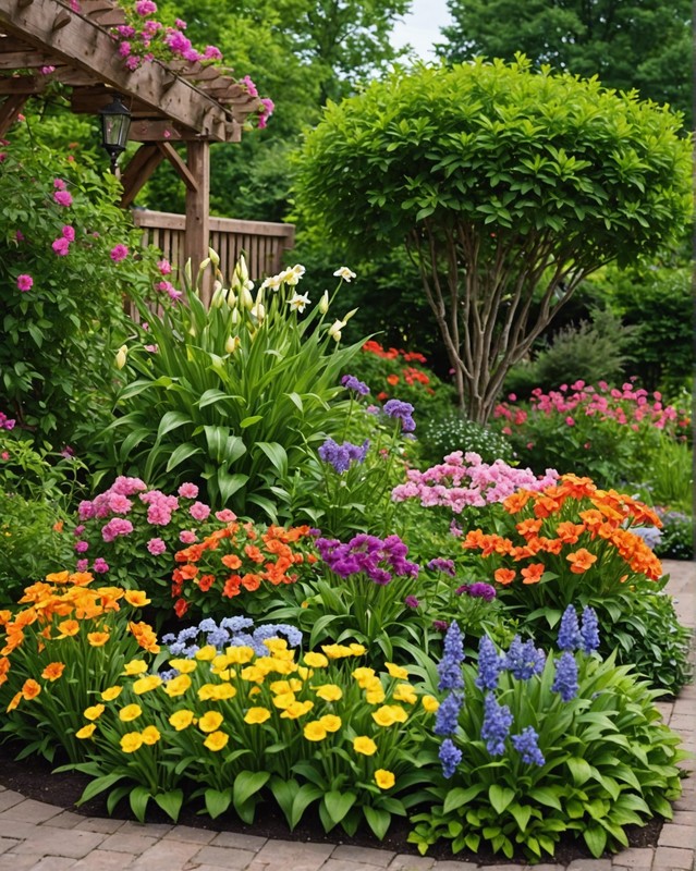 Plant a variety of flowers to attract pollinators and add color