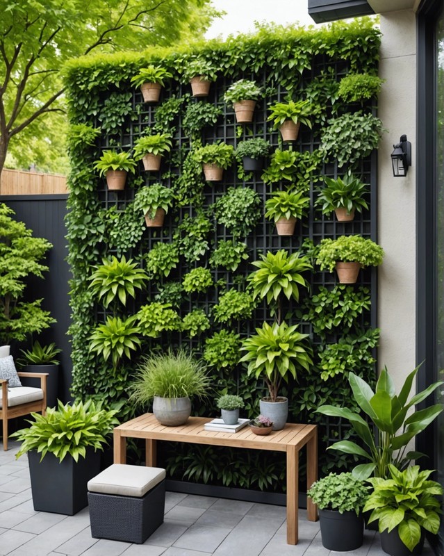 Privacy Screen with Plants
