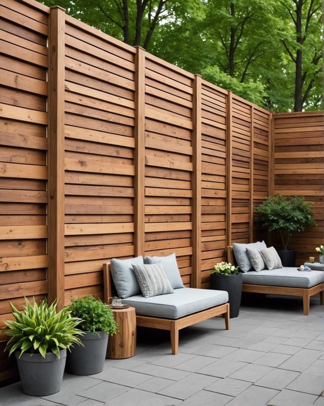 Privacy Wood Patio Wall