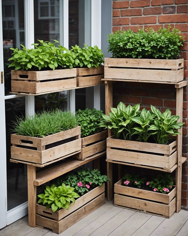 Repurposed Crates as Planters