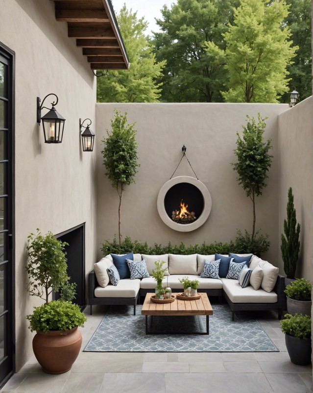 Smooth and Sophisticated Stucco Patio Wall