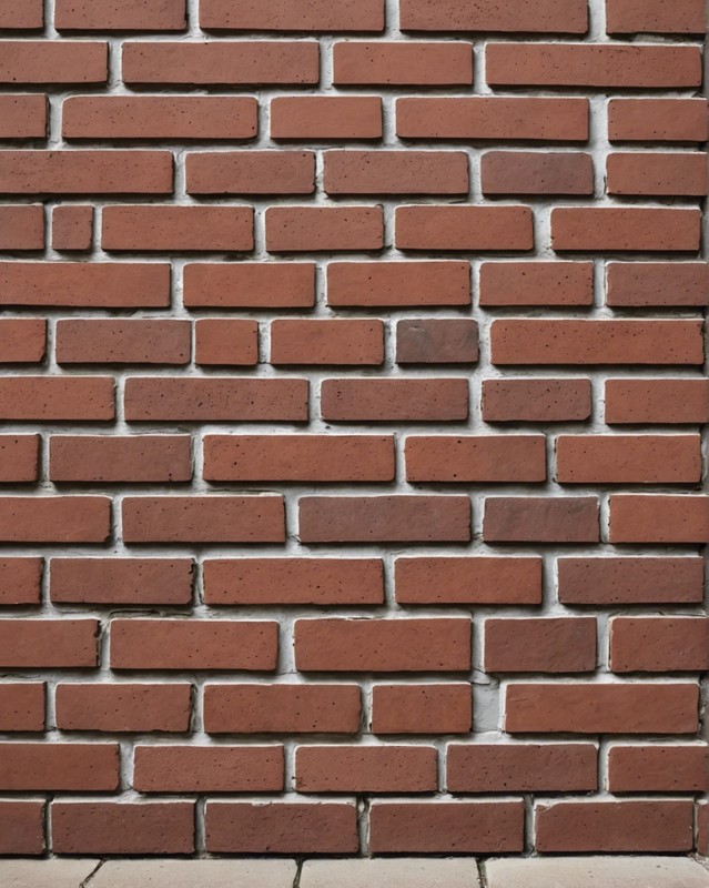 Stacked Brick Wall with Recessed Mortar