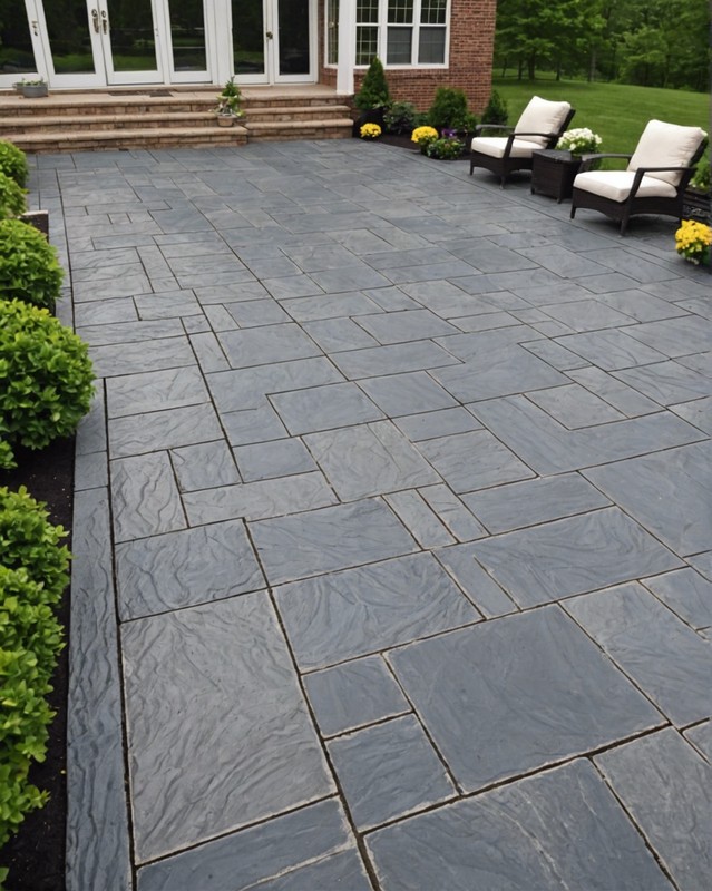 Stamped Concrete Patio with Geometric Patterns