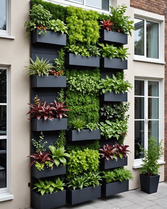 Tiered vertical garden for balconies.