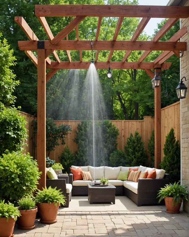 Use a misting system to cool down on hot days