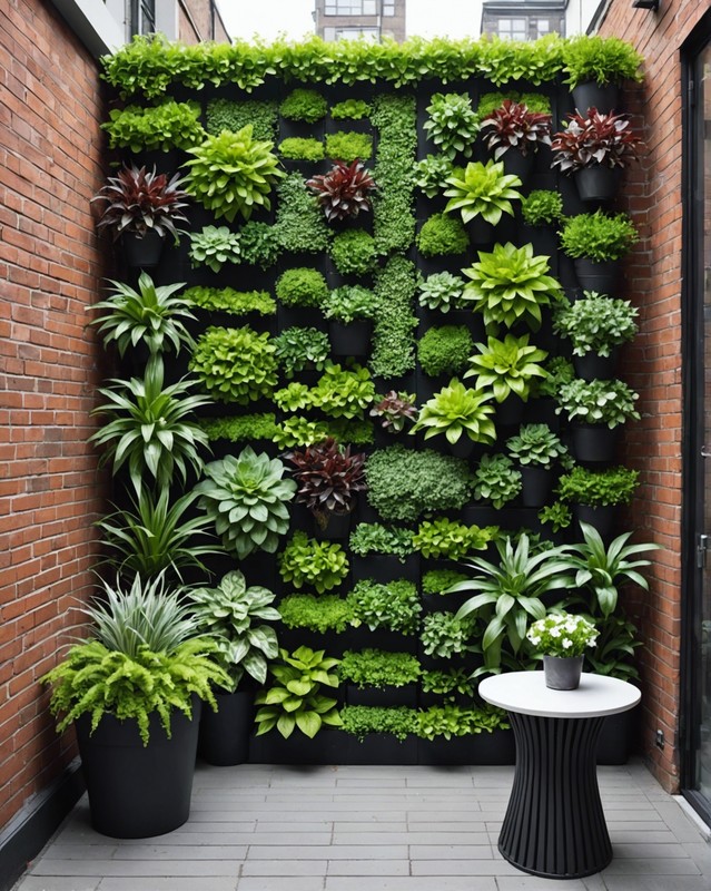 Vertical garden for small patios.
