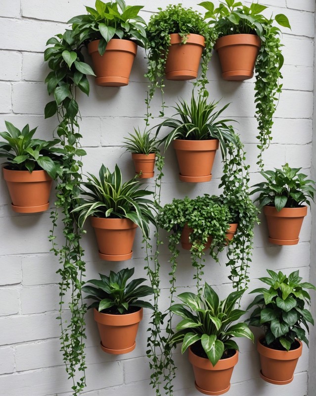 Wall-Mounted Planter with Trailing Plants